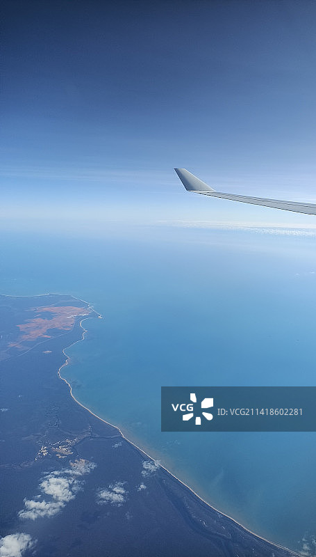 天空下的海洋鸟瞰图，澳大利亚图片素材