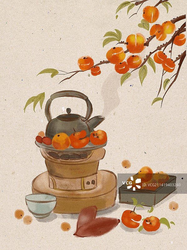 围炉煮茶图片素材