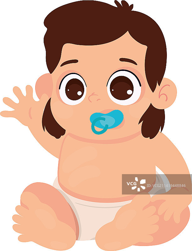 男婴带奶嘴图片素材