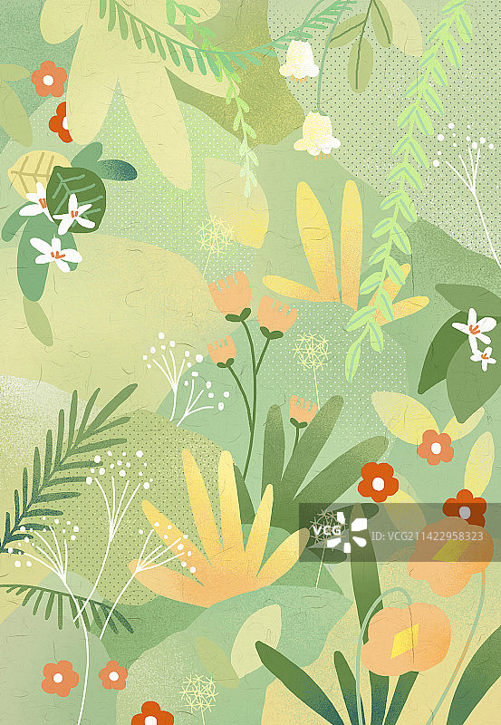 二十四节气春分燕子植物花朵插画图片素材