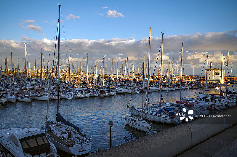 巴塞罗那的港口图片素材