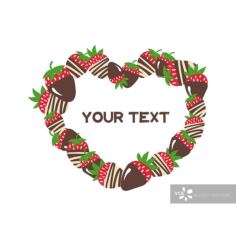 巧克力糖果和草莓框架图片素材