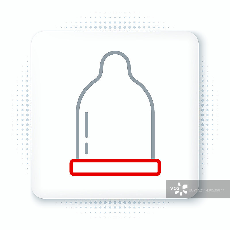 线避孕套图标隔离在白色背景上图片素材