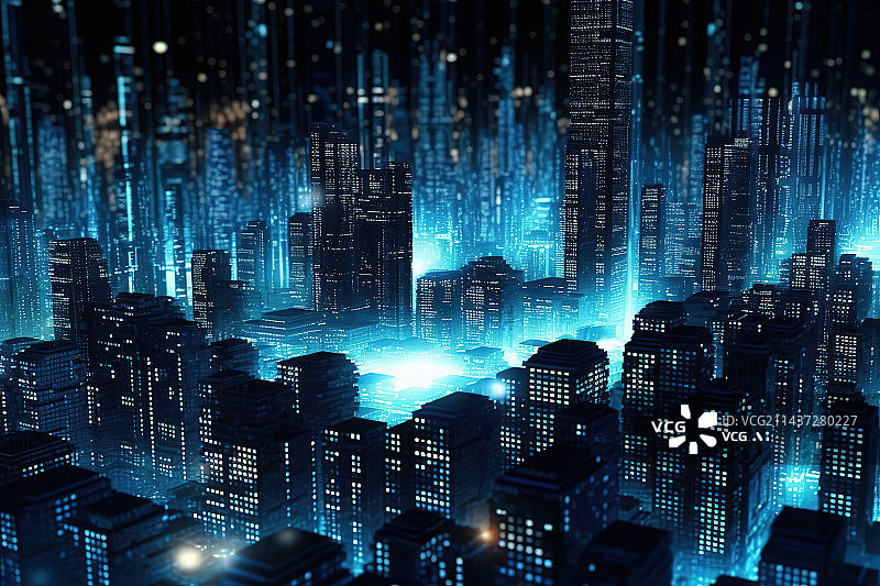 【AI数字艺术】科幻城市图片素材
