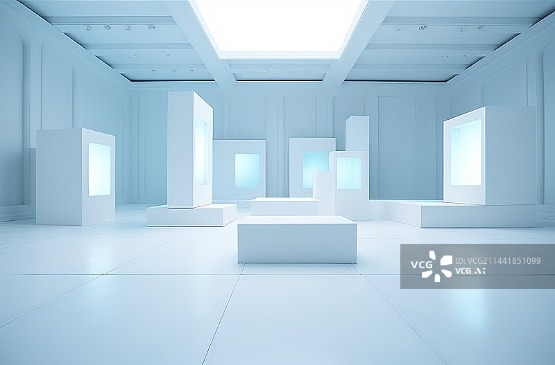 【AI数字艺术】现代建筑室内空间图片素材