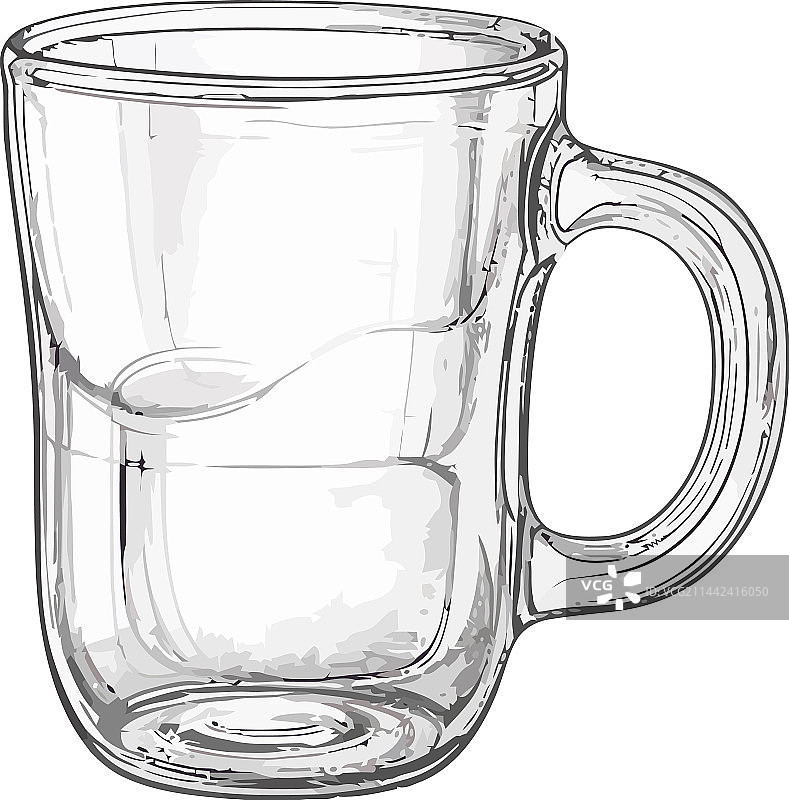 透明玻璃杯用于新鲜饮用水图片素材
