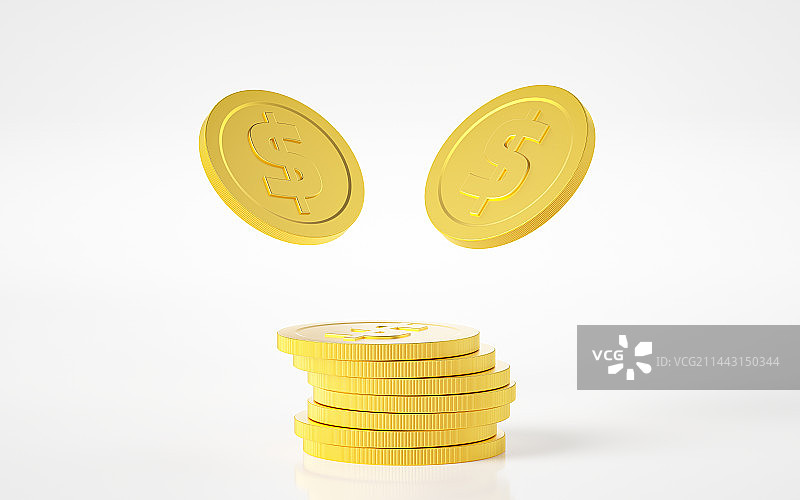 3d图形立体金币钱币素材图片素材