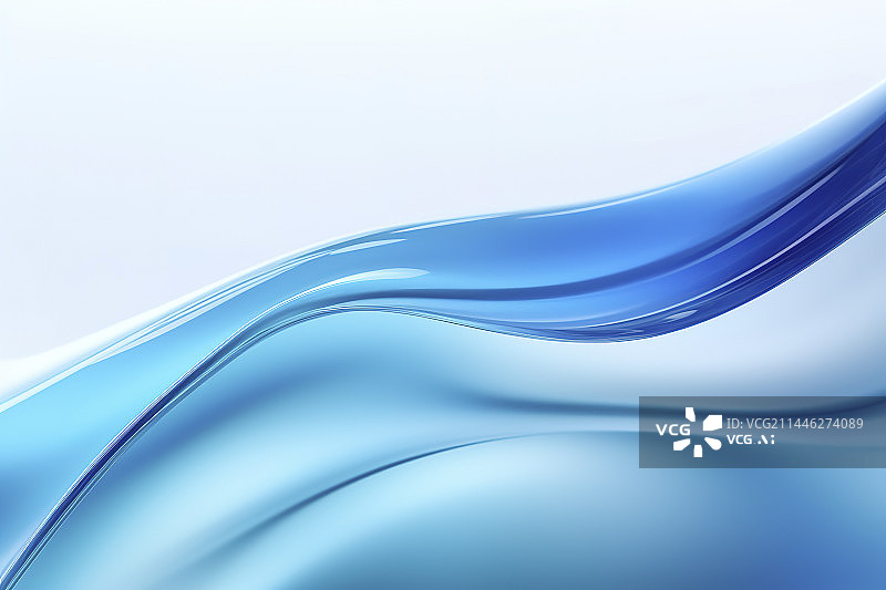 【AI数字艺术】流动的蓝色液体图片素材
