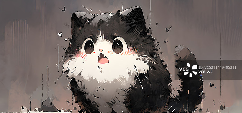 【AI数字艺术】可爱小猫插画图片素材