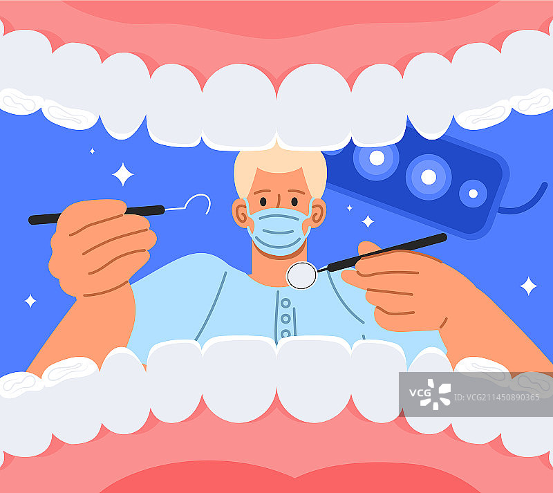 牙医治疗牙齿概念图片素材