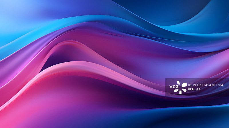 【AI数字艺术】码紫蓝色梦幻曲线抽象图形海报网页PPT背景图片素材