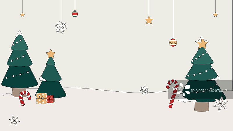 圣诞节的圣诞树背景白色图片素材