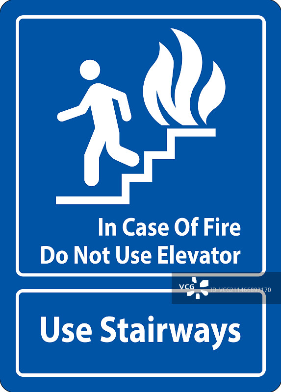 如遇火警标志，请勿使用电梯使用图片素材