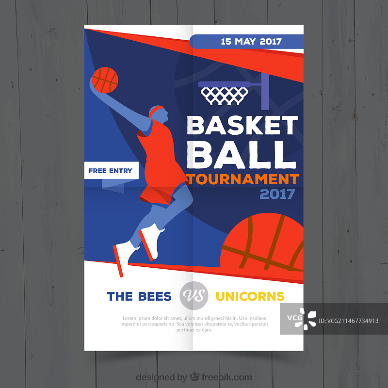 篮球比赛手册与球员图片素材