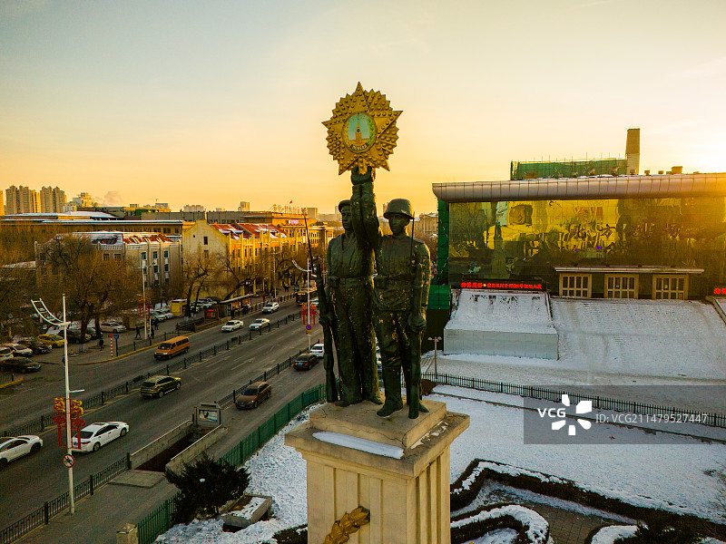 哈尔滨苏军英雄纪念碑图片素材
