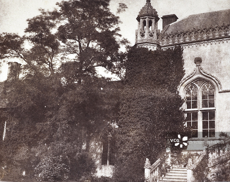 拉科克修道院，19世纪40年代卡法印刷图片素材