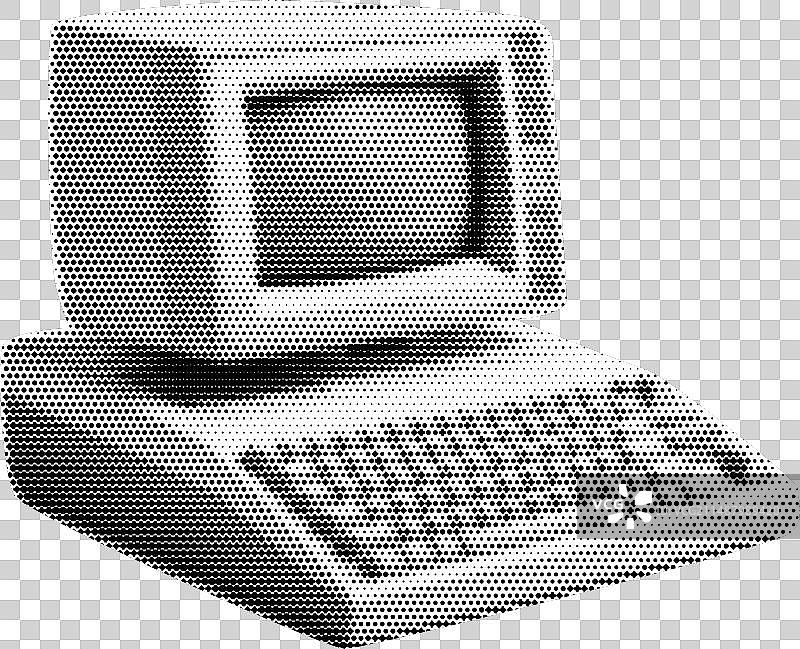 带有键盘和显示器的老式复古电脑图片素材