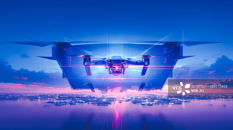 【AI数字艺术】无人机低空飞行图片素材
