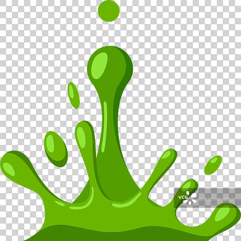绿色黏液飞溅有毒油漆滑滴图片素材