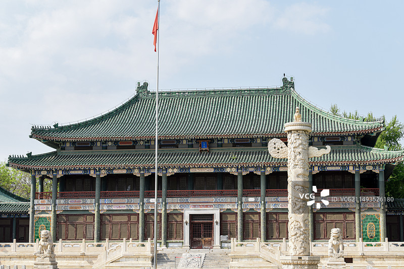北京国家图书馆古籍馆正面特写图片素材