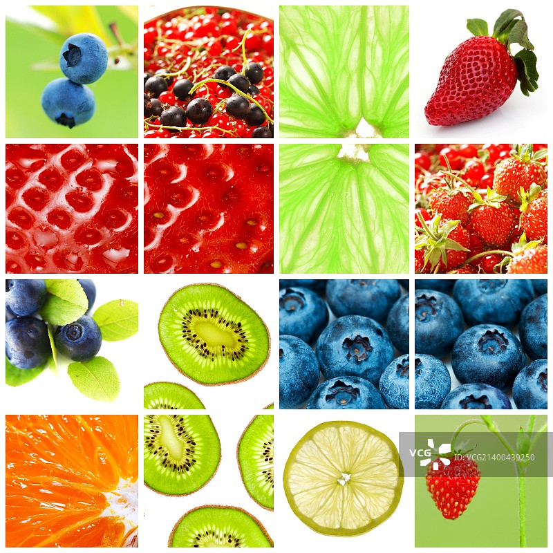 用水果和浆果拼贴图片素材