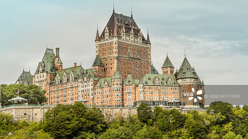 芳堤纳克城堡在老魁北克城，加拿大图片素材