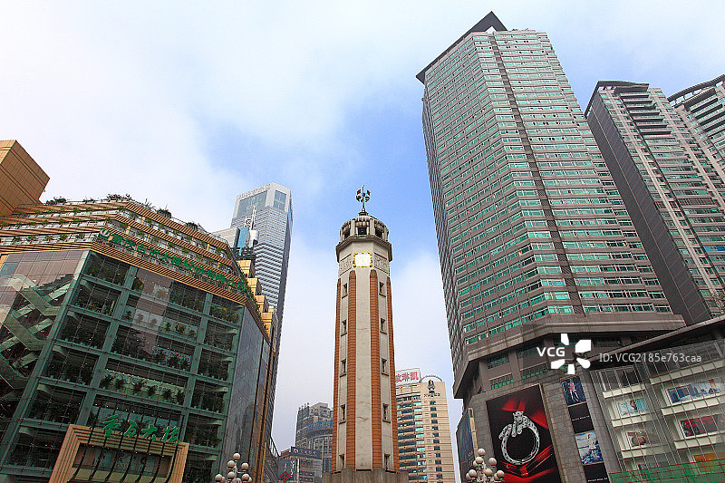 重庆解放碑商业步行街图片素材