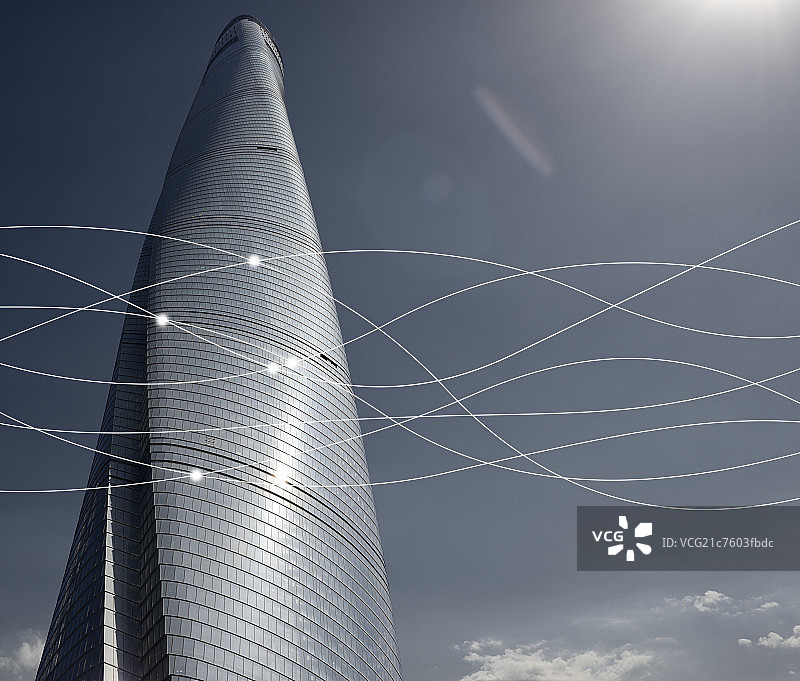 上海最高建筑上海中心大厦科技互联概念图片素材