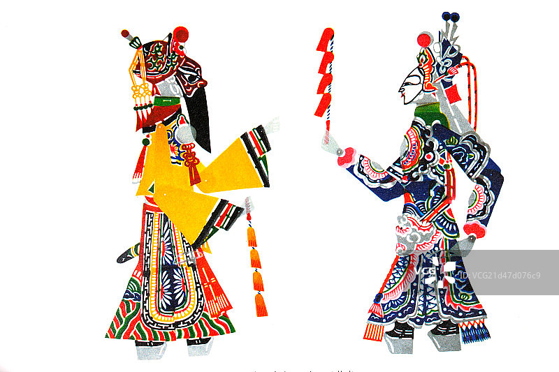 中国皮影艺术－李密和王伯当图片素材