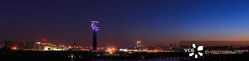 北京奥林匹克公园夜景图片素材