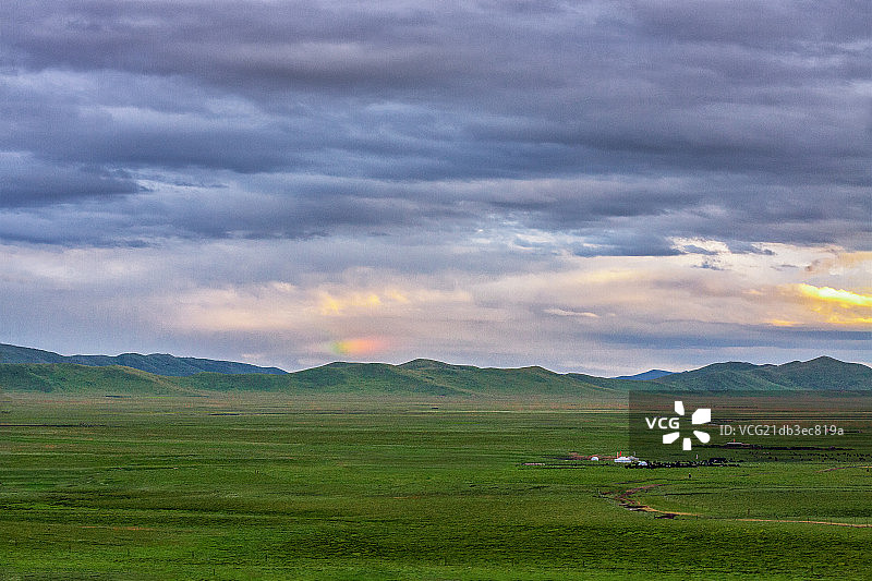 青藏高原若尔盖草地湿地夏季景观图片素材
