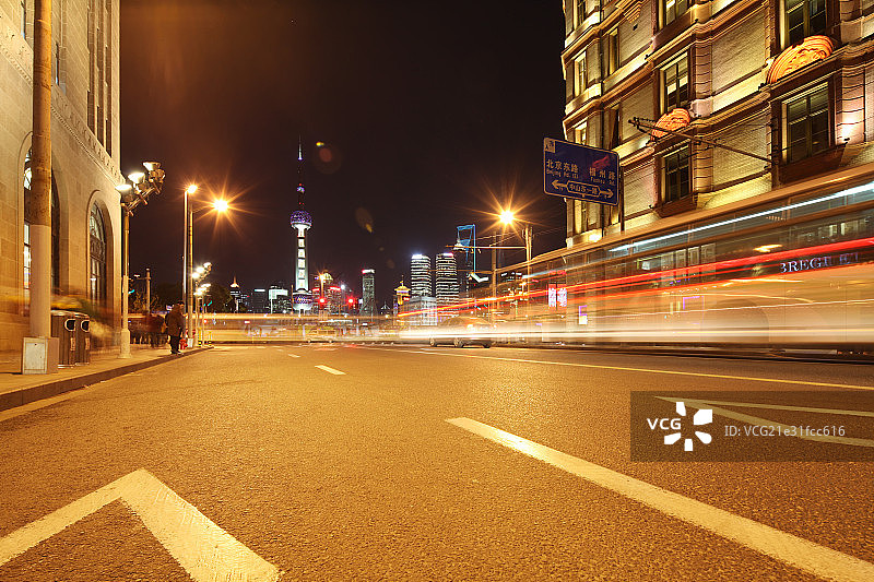 上海南京东路夜景图片素材