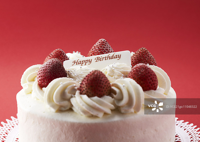 草莓生日蛋糕图片素材