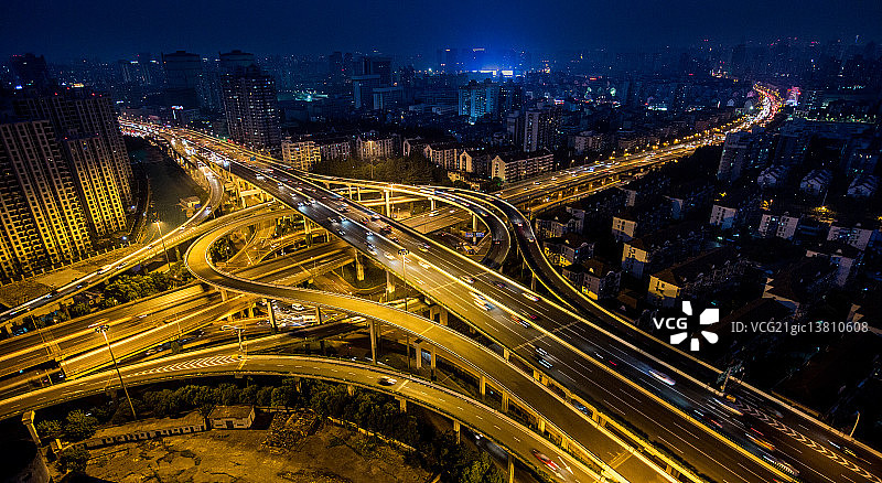 上海城市夜景图片素材