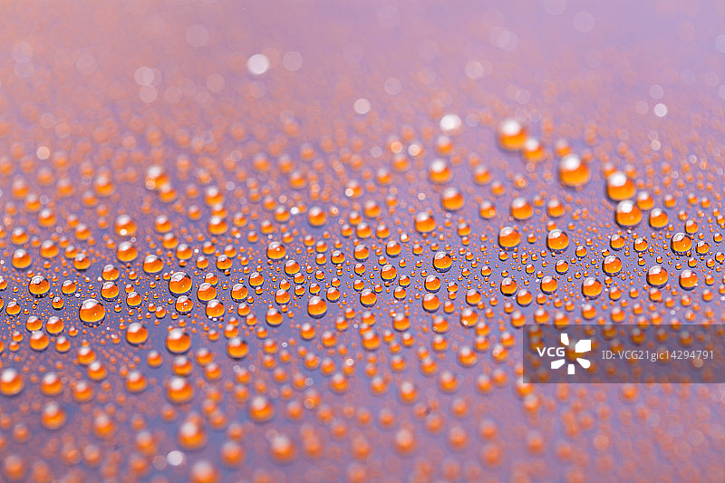 纳米镀膜疏水表面水滴棚拍图片素材