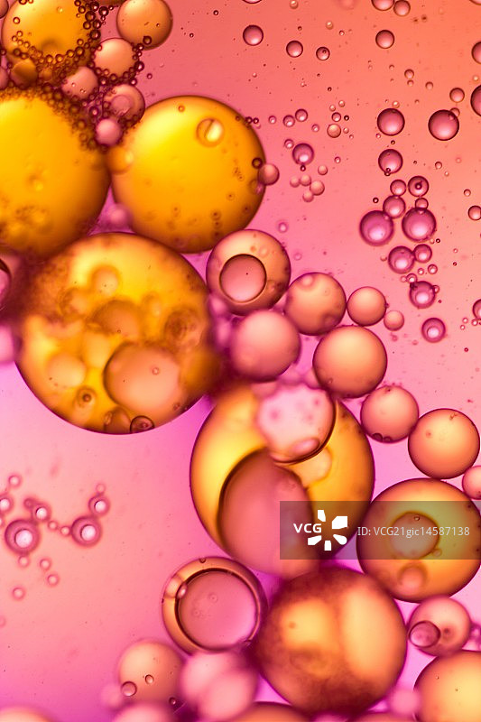 粉色和橙色泡泡图片素材
