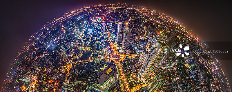 南京新街口夜景图片素材
