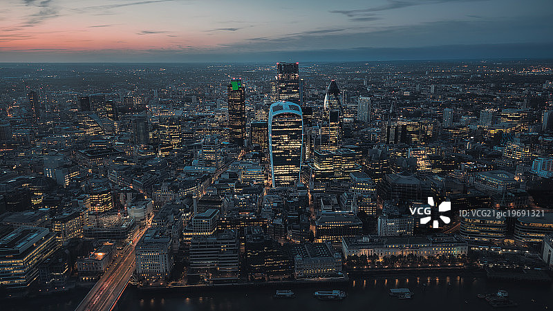 鸟瞰伦敦全景图图片素材