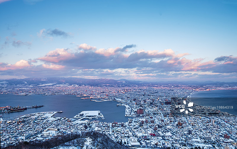 日本北海道函馆市冬季风光图片素材