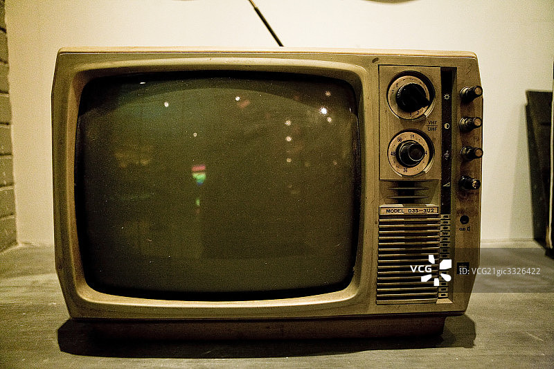 中国北京首都博物馆，古老的电视机图片素材