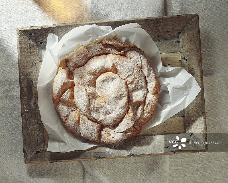 恩赛玛达，来自马略卡岛的典型酵母面包图片素材
