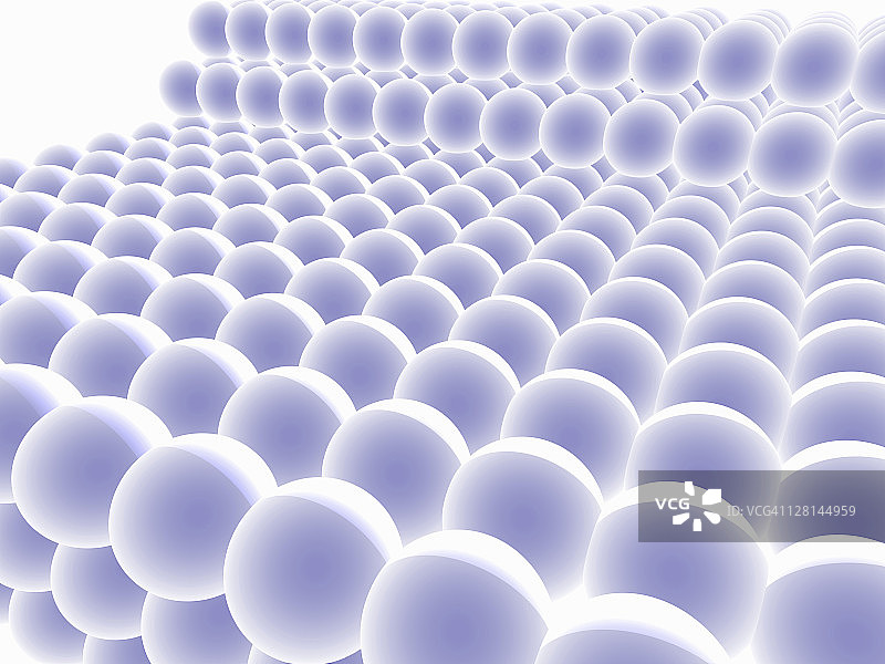 白色背景下的一组纳米粒子图片素材