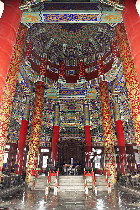 北京天坛的内部。图片素材