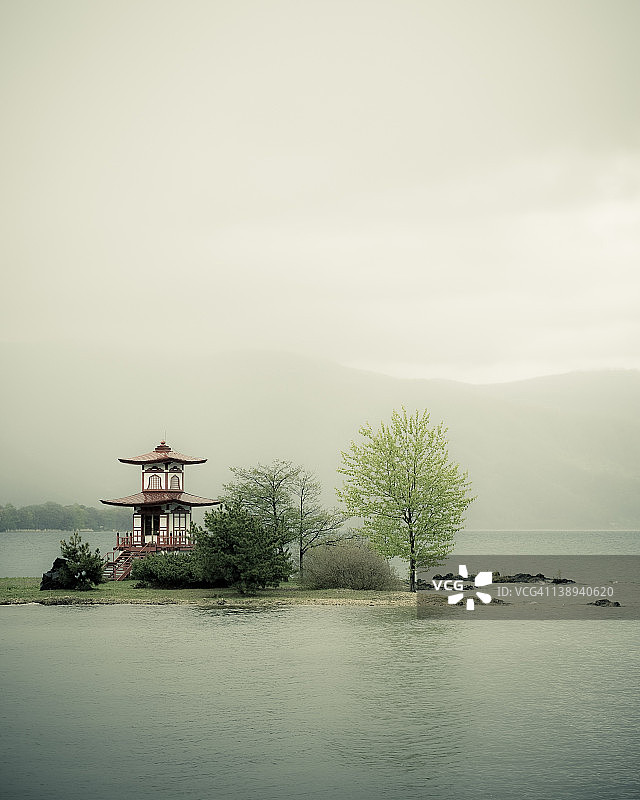 日本的湖景图片素材