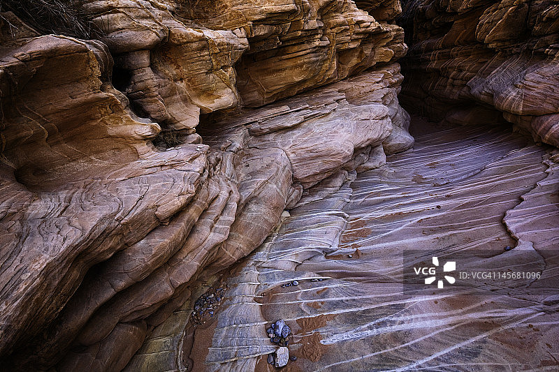 槽峡谷，火谷，内华达州图片素材