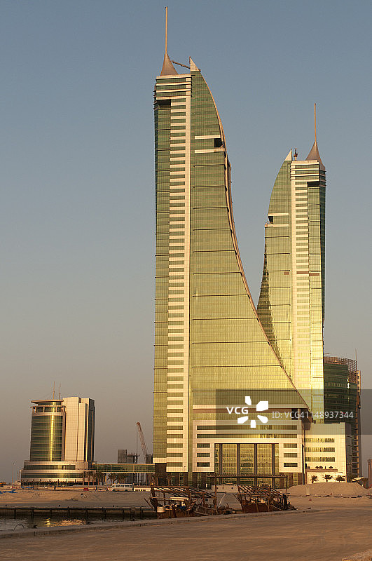 巴林金融港的高楼大厦。图片素材