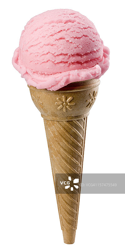 草莓冰淇淋蛋筒(夹道)图片素材