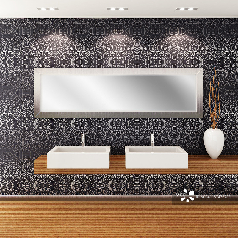 现代极简主义浴室图片素材