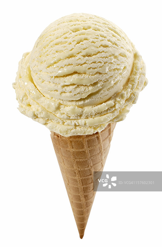 香草冰淇淋蛋卷(夹道)图片素材