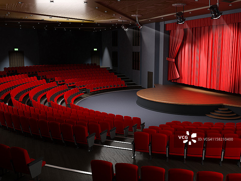 剧院大厅有空座位图片素材